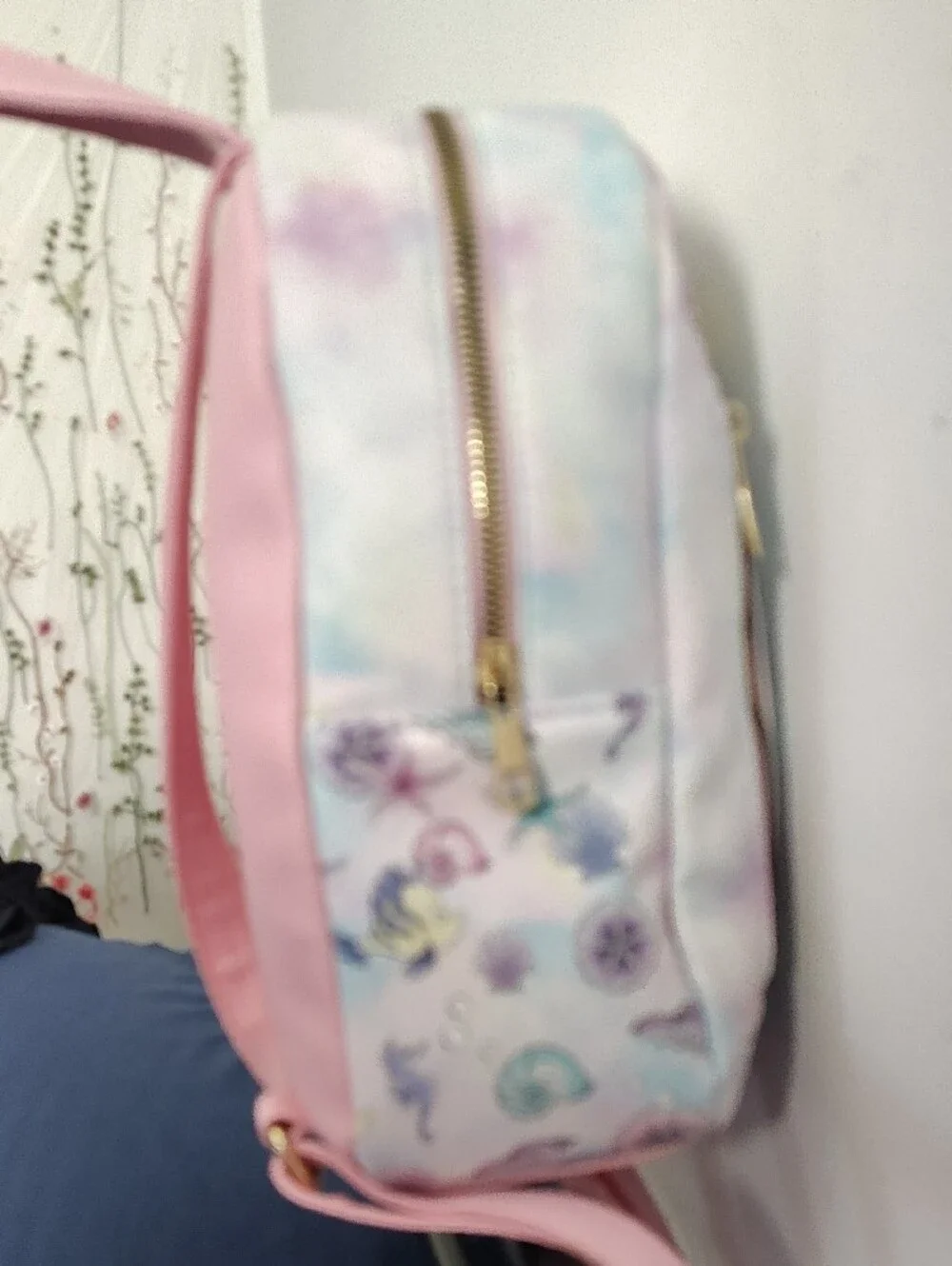 Disney The Little Mermaid Pink Illustration Mini Backpack